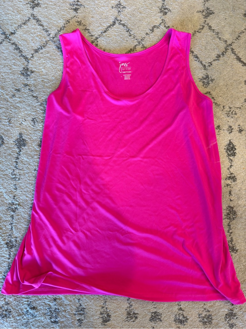 Just My Size Hot Pink Scoop Neck Tank
